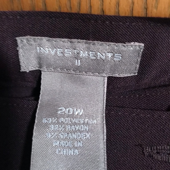 Madison Ave plus size  PLUM colored business pants - Picture 3 of 4